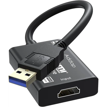 Внешняя карта видеозахвата HDMI-USB 3.0 Addap VCC-05 4К черная