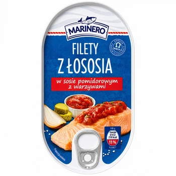 Філе Лосося в Томатному соусі з Овочами Marinero Filety z Lososia w Sosie Pomidorowym z Warzywami 170 г