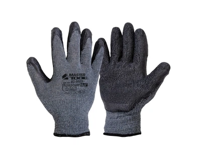 Перчатки хлопковые утепленные MASTERTOOL CRINKLE LATEX COTTON латексное покрытие ладони 10.5" подвес