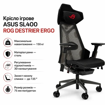 Кресло игровое ASUS SL400 ROG DESTRIER ERGO (m501079)