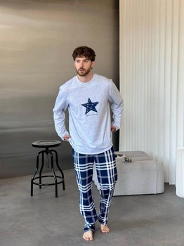 Пижамный комплект мужской "Born to Shine" 2XL (штаны+лонгслив) TL590