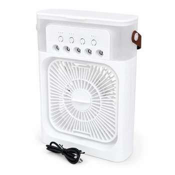 Компактный мини-кондиционер Mini Cooling Fan с резервуаром 600 мл, USB-подключением и функцией увлажнения