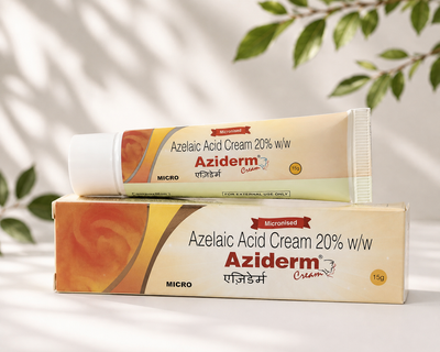 Aziderm Azelaic Acid Cream 20% 15 г — Крем для обличчя з азелаїновою кислотою для догляду за жирною, комбінованою та проблемною шкірою