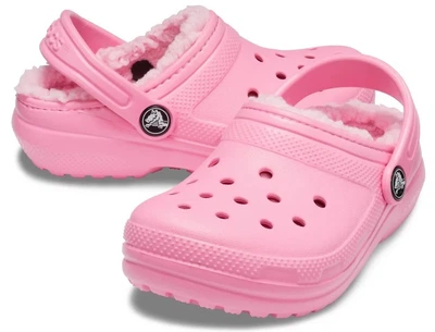 Дитячі крокси для дівчинки Crocs Classic Lined Pink (27/28, рожевий)