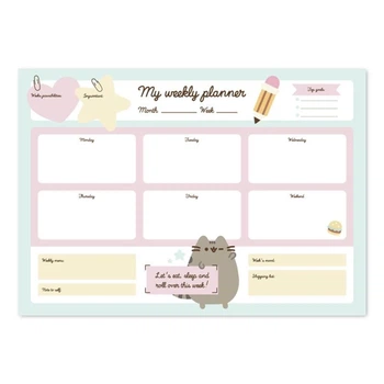Планер еженедельный Pusheen Foodie A3 54 страницы (BPSA30002)