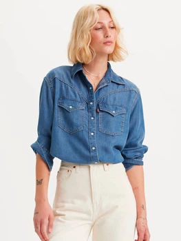 Рубашка джинсовая женская Levi`s 969099204 XL Синяя (1161033230)