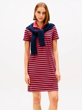 Сукня-футболка коротка літня жіноча Tommy Hilfiger 732171974 S Рожевий/Синій (1161041078)