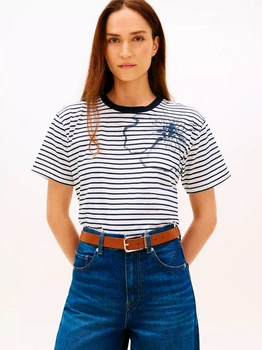 Футболка бавовняна жіноча Tommy Hilfiger 501920732 M Біла (1161081321)