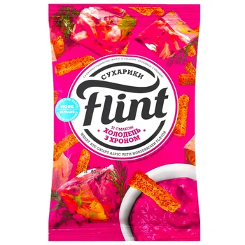 Сухарики Flint зі смаком холодець з хріном 60г