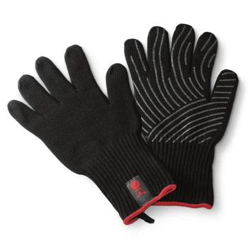 Термостійкі рукавички Weber Premium Gloves до 250°C, арамідні, силіконове покриття, для гриля, BBQ, духовки та каміна, 2 шт.