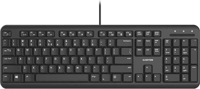 Klawiatura przewodowa Canyon HKB-20 Velvet USB Black (CNS-HKB02-ES)