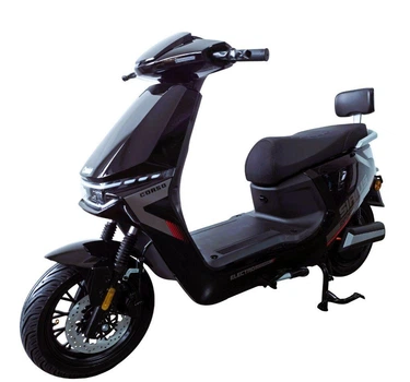 Електричний скутер Corso Sirius SR-611071 (1) + 1 ЯЩИК АКУМ, двигун 2000W, акумулятор графеновий 72V/35Ah, колеса 12``, в коробці - Чорний