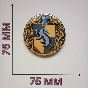 Значок Гарри Поттер Пуффендуй Harry Potter Hufflepuff 7,5 см (21730)