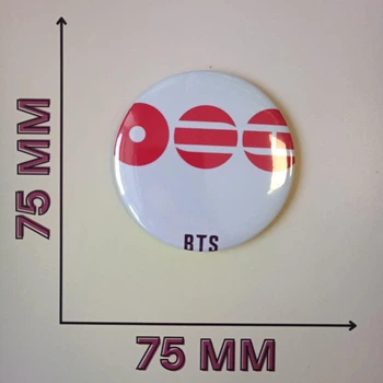Значок металлический на булавка 7,5 см BTS БТС (28071)