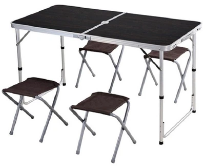 Комплект для пикника RIAS R-621 складной стол со стульями 120x60x55/60/70 см Black (3_08458)