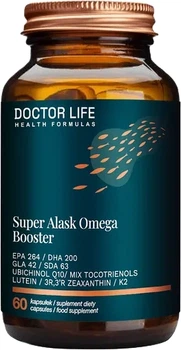Olej rybny i omega Doctor Life Super Alask Omega Booster 60 kapsułek (5905692385341)