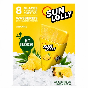 Морозиво рідке SUN LOLLY Ананас 8х60мл И186