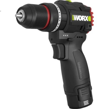 Дрель-шуруповерт WORX WE204T ударный бесщеточный 12 В с аккумулятором 2 Ач