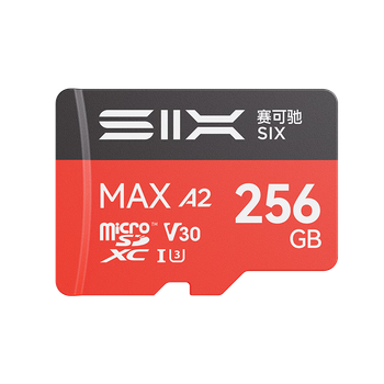 Карта памяти SIX microSD 256 ГБ U3 V30 A2, скорость чтения 190 МБ/с, для экшн-камер и дронов