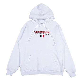 Худи Vetements демисезонное с капюшоном белое XL (VET010)