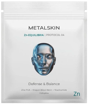 Тканевая маска себорегулирующая Zn-EQUILIBRIA | Protocol 04 с цинком PCA, ниацинамидом и кровью дракона — двухфазный протокол для комбинированной кожи с обезвоживанием и себумом