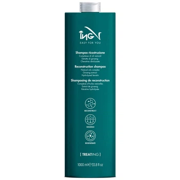 Шампунь ING Professional Treating Reconstruction Shampoo для реконструкції пошкодженого волосся з женьшенем 1000 мл