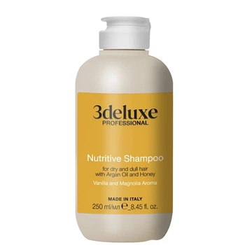 Шампунь 3deluxe Professional Nutritive Shampoo 250 мл для сухого та тьмяного волосся з аргановою олією та медом