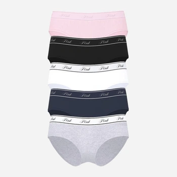 Набор трусиков слипы женских хлопковых Victoria's Secret 700400577 S 5 шт Базовый микс (1161039680)