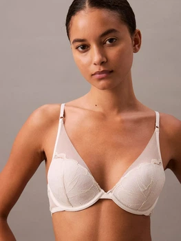Бюстгальтер без косточек кружевной Calvin Klein Underwear 655598857 36A Молочный (1161111253)