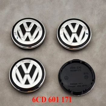 Колпачки на диски Volkswagen 56х52 мм черные 6CD601171