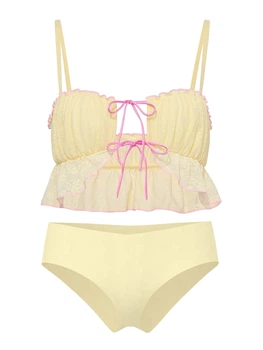 Комплект белья Victoria's Secret Pink бюстгальтер и бесшовные трусики чики 1161067202 (Желтый M)