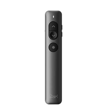 Акумуляторний лазерний презентаційний клікер Deli Bluetooth/USB PPT пульт дистанційного керування бездротовий презентер сірого кольору NS100-1
