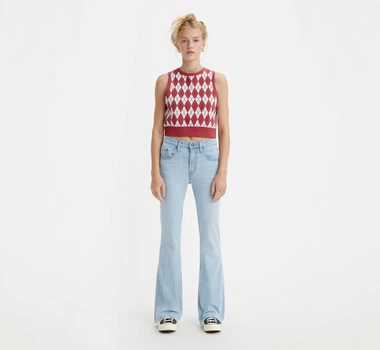 Расклешенные женские джинсы Levi's 726 с высокой посадкой 1159817645 (Голубой W32 L30)