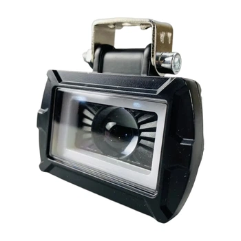 LED фара прямокутна 20W з об'ємною лінзою та СТГ, 12-24V, біле світло, chip CREE (1 шт.)