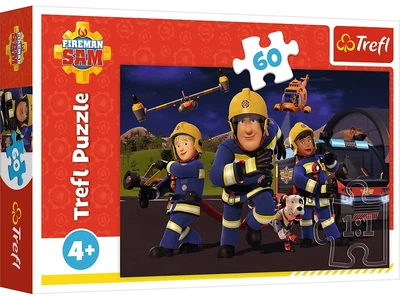 Пазл Trefl 60 элементов — Fireman Sam: Герой в форме — Пожарный Сэм (17413)