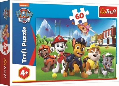 Пазл Trefl 60 элементов — PAW Patrol: Щенячий патруль на лужайке (17375)
