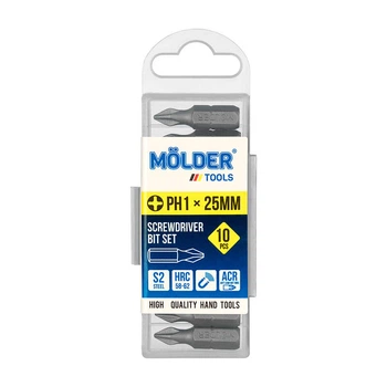 Набір біт MOLDER, PH1x25мм, 10шт в пл. упаковці