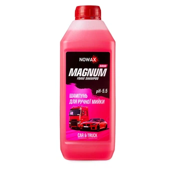 Шампунь Суперконцентрат для Ручної Мийки NOWAX MAGNUM NANO FOAM SHAMPOO 1L (9шт/уп)