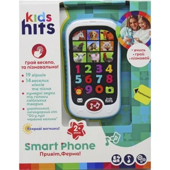 Телефон Kids hits "Привіт, Ферма" з 19 віршами та звуками тварин