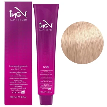 Крем-фарба професійна ING для волосся Colouring Cream 12/26 Ультра блонд фіолетово-рожевий 100 мл