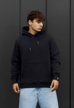 Мужской Худи Стаф Темно-синий Базовый Однотонный Staff Basic Dark-blue M (401509)