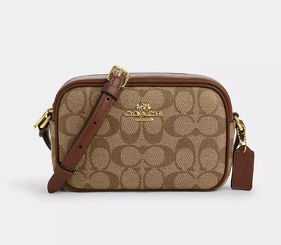 Сумка женская Coach Mini Jamie Camera Bag коричневая