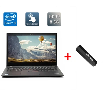 Ультрабук Lenovo ThinkPad T480s / 14" (1920x1080) IPS Touch / Intel Core i5-8350U (4 (8) ядра по 1.7 - 3.6 GHz) / 8 GB DDR4 / 256 GB SSD / Intel UHD Graphics 620 / WebCam / Fingerprint / Wind 10 б/в + Подарунок USB-флешнакопичувач 32 GB