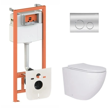 Набор Qtap Nest 4 в 1 подвесной унитаз Robin Ultra Quiet 520x365x365 + комплект установки QT13332381AW47501