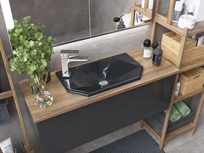 Раковина, Умывальник накладной Luxor Calvin Low Black