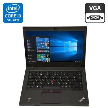 Ноутбук Б-класс Lenovo ThinkPad L450 / 14" (1366x768) TN / Intel Core i3-5005U (2 (4) ядра по 2.0 GHz) / 8 GB DDR3 / 500 GB HDD / Intel HD Graphics 5500 / WebCam / Windows 10 Pro б/у