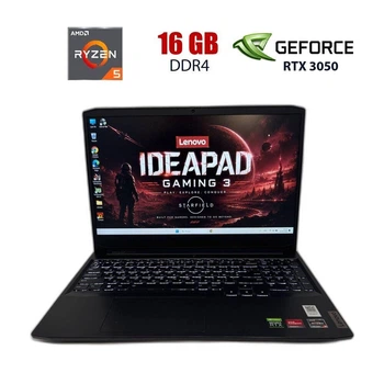 Игровой ноутбук Б-класс Lenovo IdeaPad Gaming 3 15ACH6 / 15.6" (1920x1080) IPS / AMD Ryzen 5 5600H (6 (12) ядер по 3.3 - 4.2 GHz) / 16 GB DDR4 / 512 GB SSD / nVidia GeForce RTX 3050 4 GB, 4 GB GDDR6, 128-bit / WebCam б/у