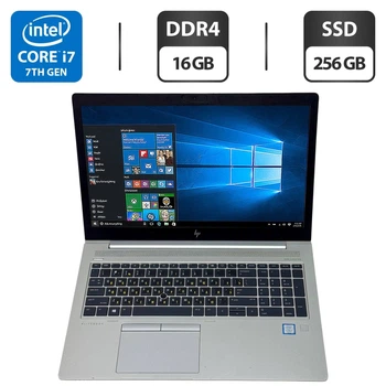 Ультрабук Б-клас HP EliteBook 850 G5 / 15.6" (1920x1080) IPS / Intel Core i7-7500U (2 (4) ядра по 2.7 - 3.5 GHz) / 16 GB DDR4 / 256 GB SSD / Intel HD Graphics 620 / WebCam / Windows 10 Pro б/в