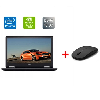 Мобильная рабочая станция Dell Precision 7730 / 17.3" (1600x900) TN / Intel Core i7-8750H (6 (12) ядра по 2.2 - 4.1 GHz) / 16 GB DDR4 / 512 GB SSD / nVidia Quadro P3200, 6 GB GDDR5, 192-bit / HDMI б/у+Подарок Беспроводная мышь / USB