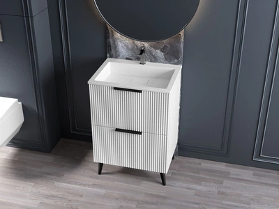 Тумба лакированная, Luxor Anna 60, с умывальником Imperio Low 60